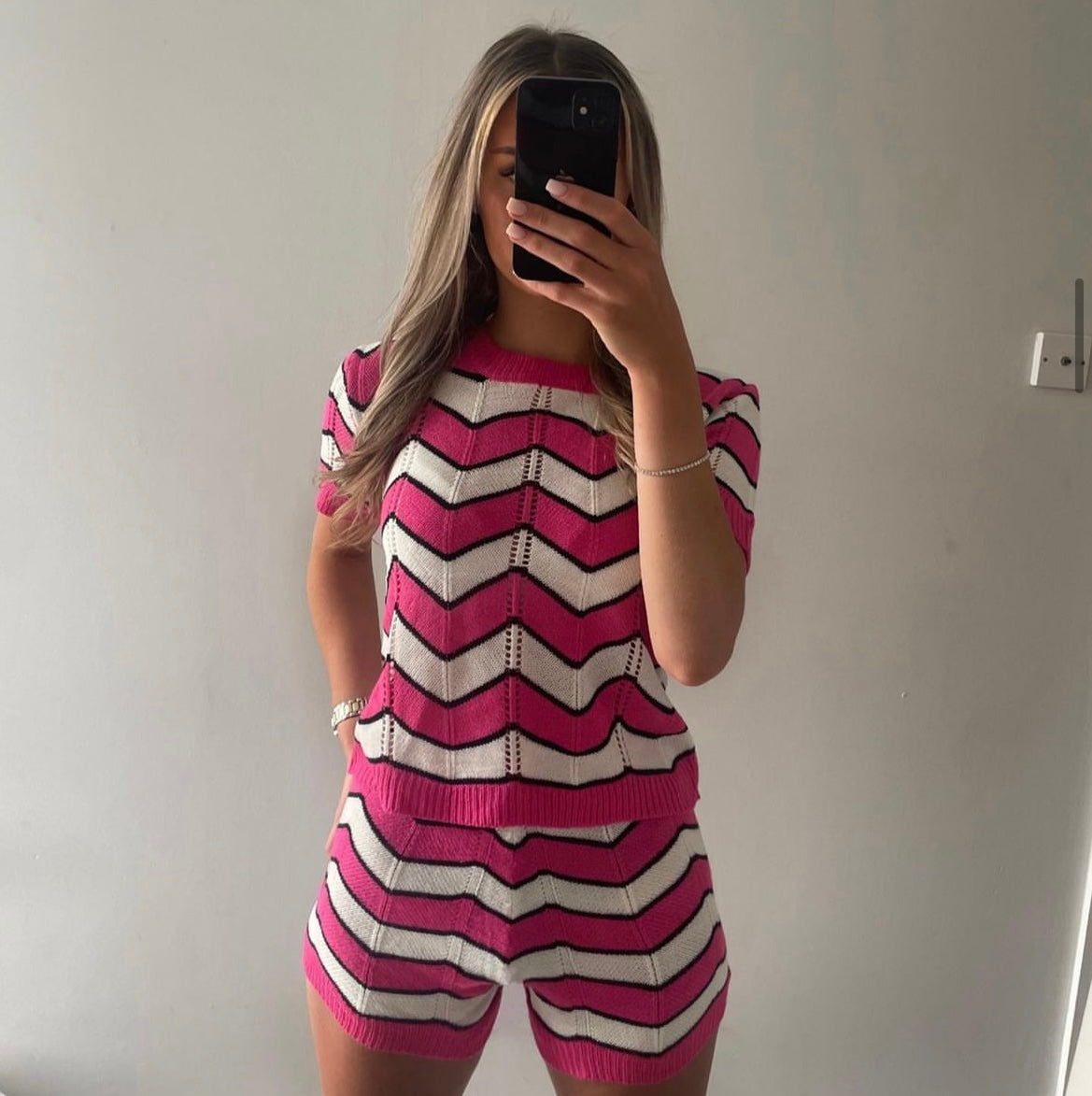 Pink Ribbed Co ord